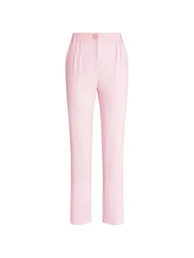 Genny Pleat-detail Trousers In Pink