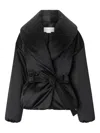 Genny Pleated-bow Jacket In Black