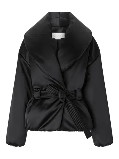 Genny Pleated-bow Jacket In Black