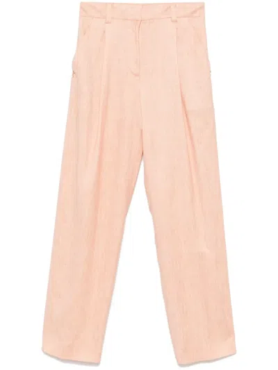 Genny Pleated Trousers In Orange