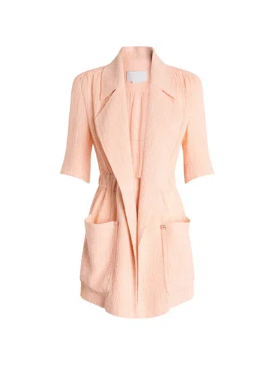 Genny Pocket Belted Jacket In Orange