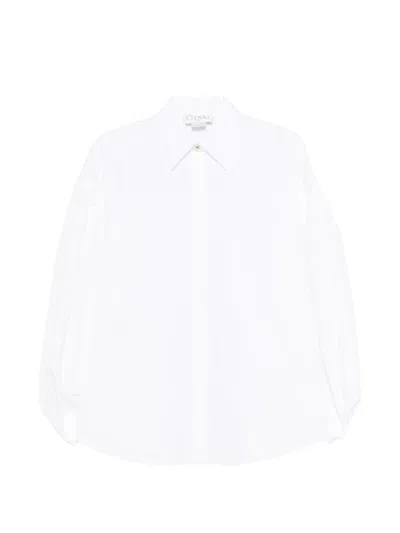 Genny Point-collar Shirt In White