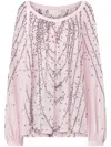 GENNY RHINESTONE-EMBELLISHED BLOUSE