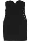 Genny Strapless Mini Dress Side Detailing In Black