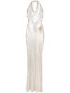Genny Rhinestone-embellished Sheer Gown In Gold