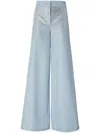 Genny Rhinestone-embellishment Flared Jeans In Blue