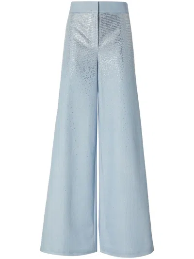 Genny Rhinestone-embellishment Flared Jeans In Blue