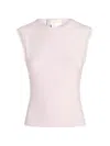 Genny Jersey Top Round Neck Sleeveless Cut In Pink
