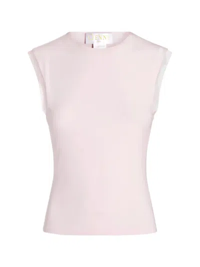 Genny Round-neck Top In Pink