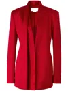 Genny Satin-finish Blazer In Red
