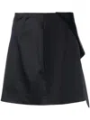 Genny Satin-finish Miniskirt In Black