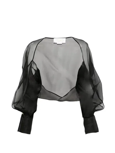 Genny Satin Jacket In Black