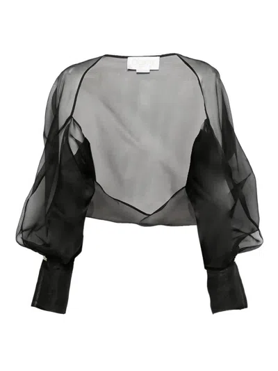 Genny Satin Jacket In Black