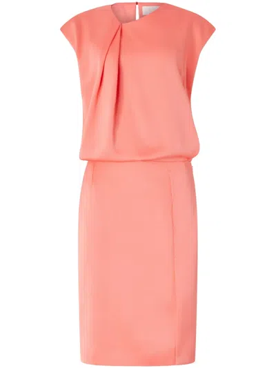 Genny Satin Midi Dress In Pink