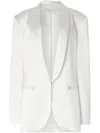 Genny Tailored Single-breasted Jacket Notched Lapels In White