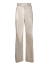 GENNY SATIN TROUSERS WITH PINSTRIPE PATTERN