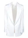 Genny Satin White Jacket In White
