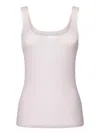 Genny Slim Plain Tank Top In Pink