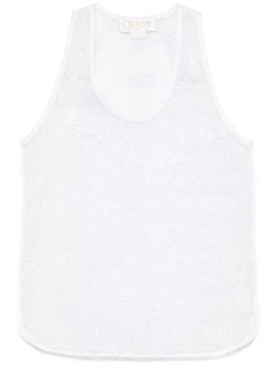 GENNY SCOOP NECK SILK TANK TOP