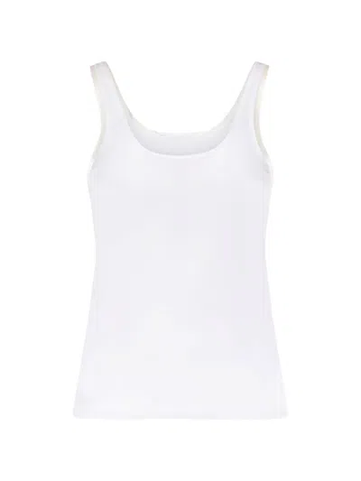 Genny Scoop-neck Tank Top In White