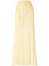 Genny Semi-sheer Palazzo Pants In Yellow
