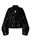Genny Sequin-embellished Jacket In Black
