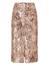 Genny Sequin-embellished Midi Skirt In Brown