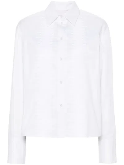 Genny Sequin-embellished Poplin Shirt In White