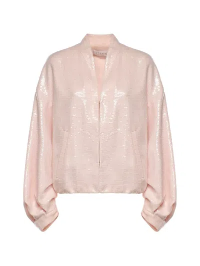 Genny Sequin-embellished Bomber Jacket In Pink