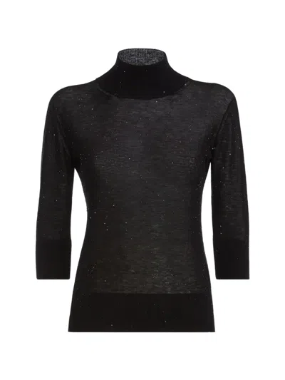 Genny Sequin-embellished High-neck Top In Multi