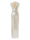 Genny Sequinned Gown In White