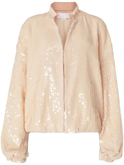 Genny Sequinned Jacket In Pink