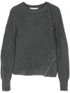Genny Sequinned Sweater In Grey