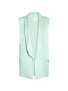 Genny Shawl-collar Waistcoat In Green