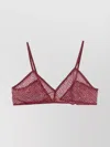 Genny Sheer Mesh Triangle Cup Bra In Red