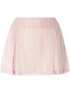 Genny Sheer Mini Skirt In Pink