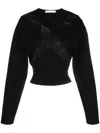 Genny T-shirt Mit Transparentem Einsatz In Black