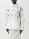 Genny Cotton Shirt With Embroidered Pattern And Sheer Fabric In White