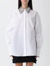Genny Poplin Shirt Collar Embellished In White