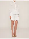 Genny Peplum-hem Top In White
