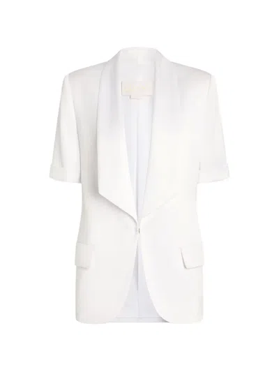 Genny Short-sleeve Pocket Jacket In White