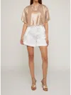 Genny Sequin-embellished Cropped Top In Pink