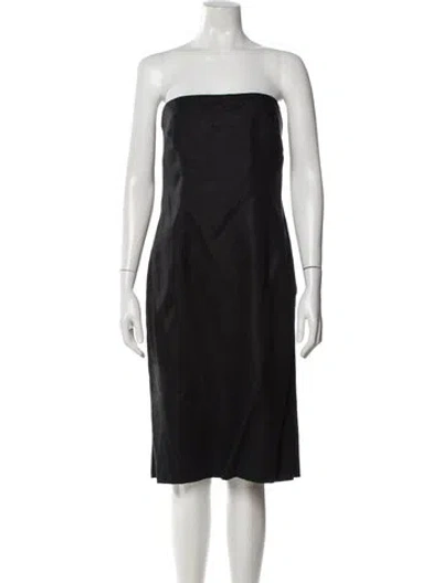Pre-owned Genny Silk Mini Dress In Black