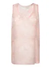 GENNY GENNY SILK PINK TOP WITH FLORAL PATTERN