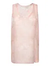 Genny Silk Pink Top With Floral Pattern