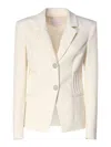 Genny Single-breasted Jacket With Details On The Sides In White
