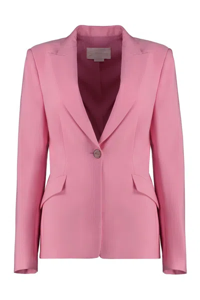 Genny Women's Single-breasted One Button Jacket In Pink