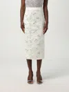 Genny Lace Detail High Waist Silk Skirt
