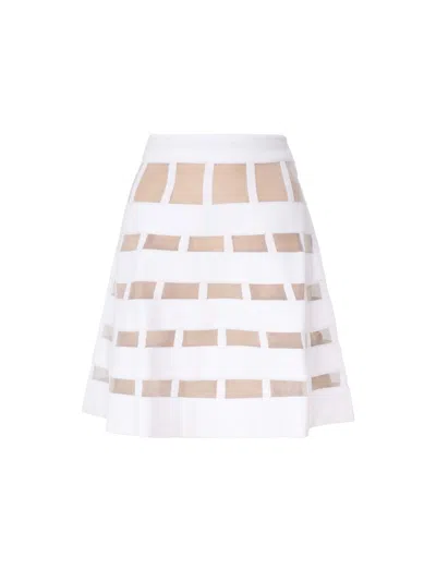 Genny Skirt With Iconic Embroidery In White