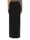 Genny Women's Skirt With Slit In Black